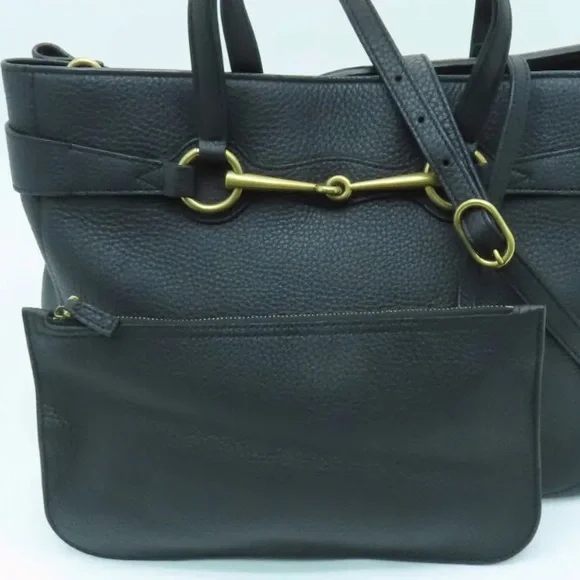 💎✨ LIKE NEW✨💎 3way business Gucci elegant tote crossbody LEATHER grainy - Picture 11 of 13